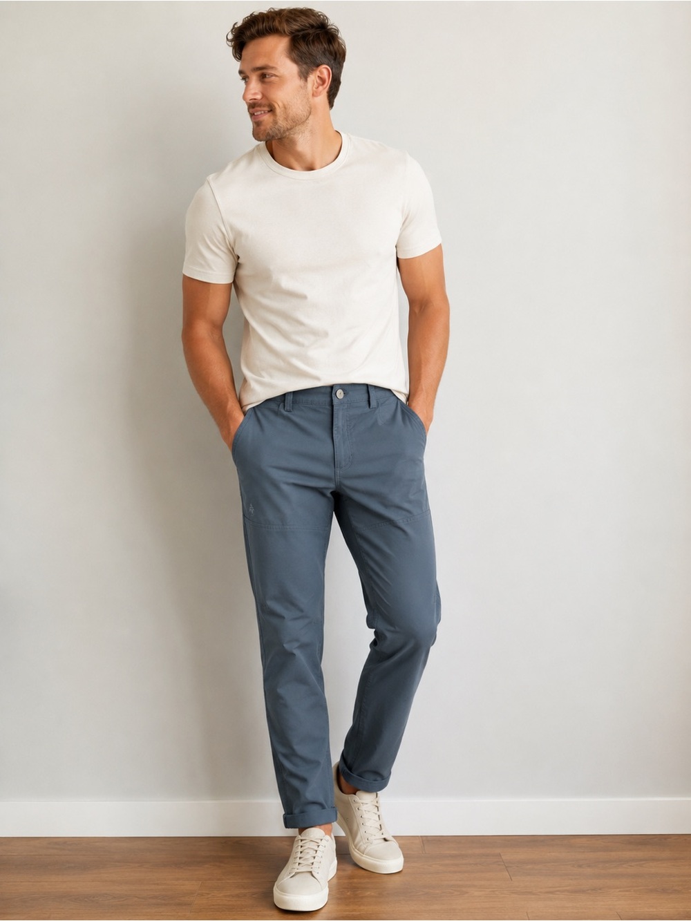 Woods Roll-Up Convertible Hiking Pants | Blue Outdoor Travel Pants